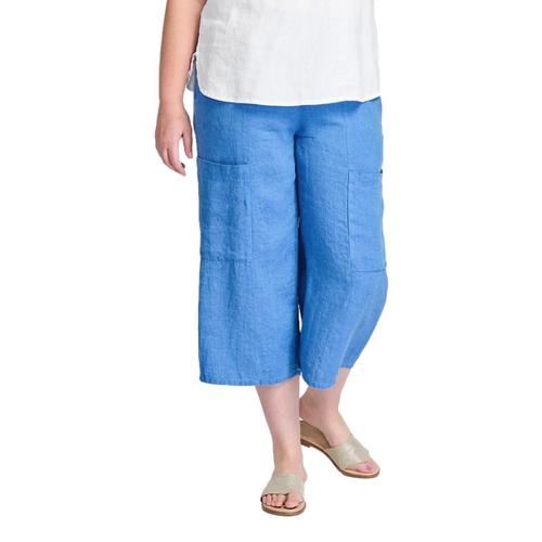 FLAX Women's Flattering Crop Pants Royalyarn