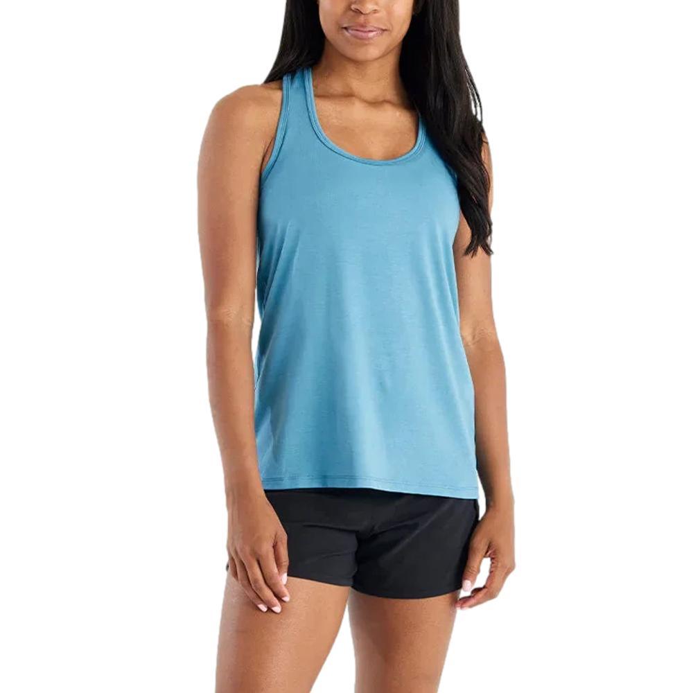 Free Fly Women's Bamboo Motion Racerback Tank BLUEST_439