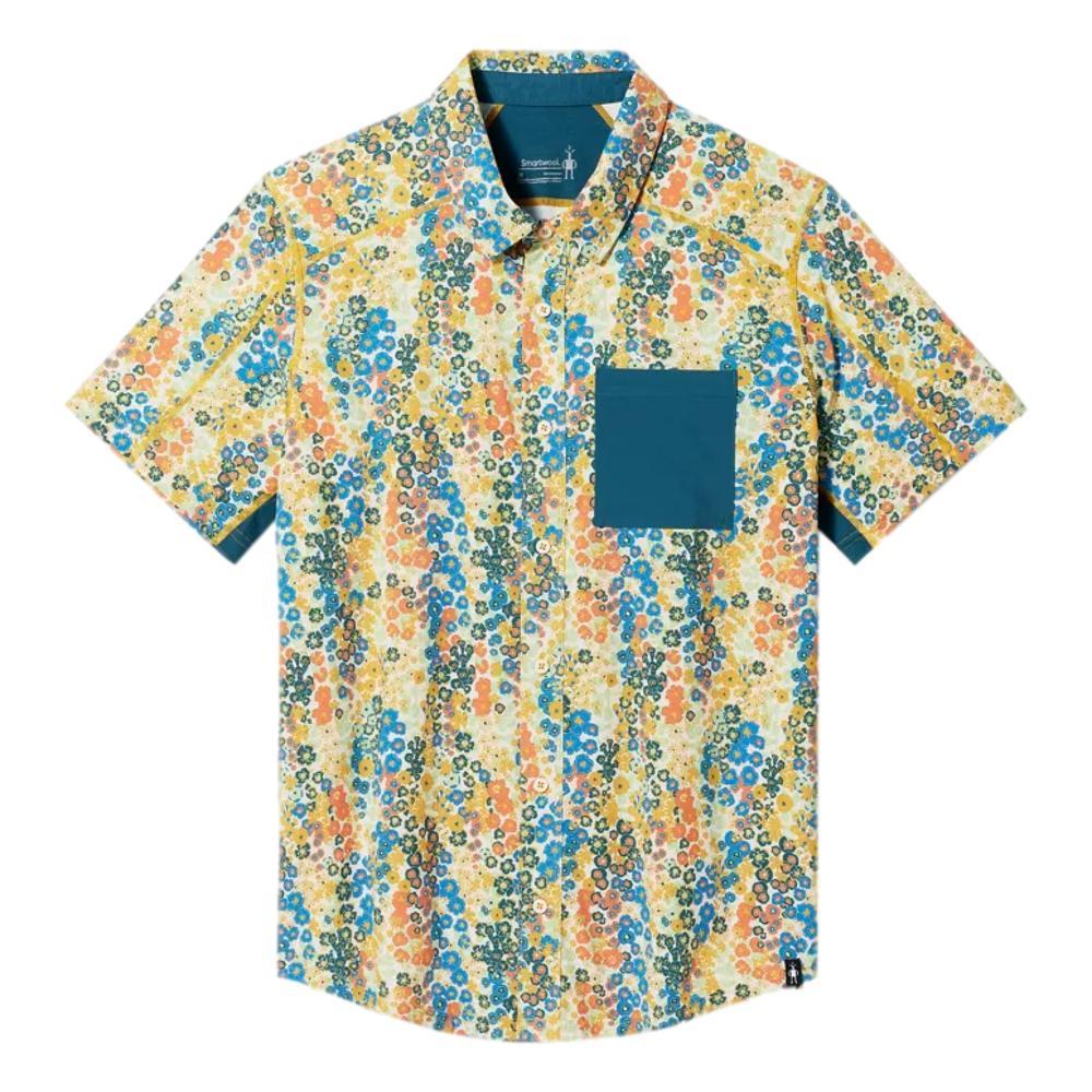 Smartwool Men's Printed Short Sleeve Button Down Shirt ALMOND_L52