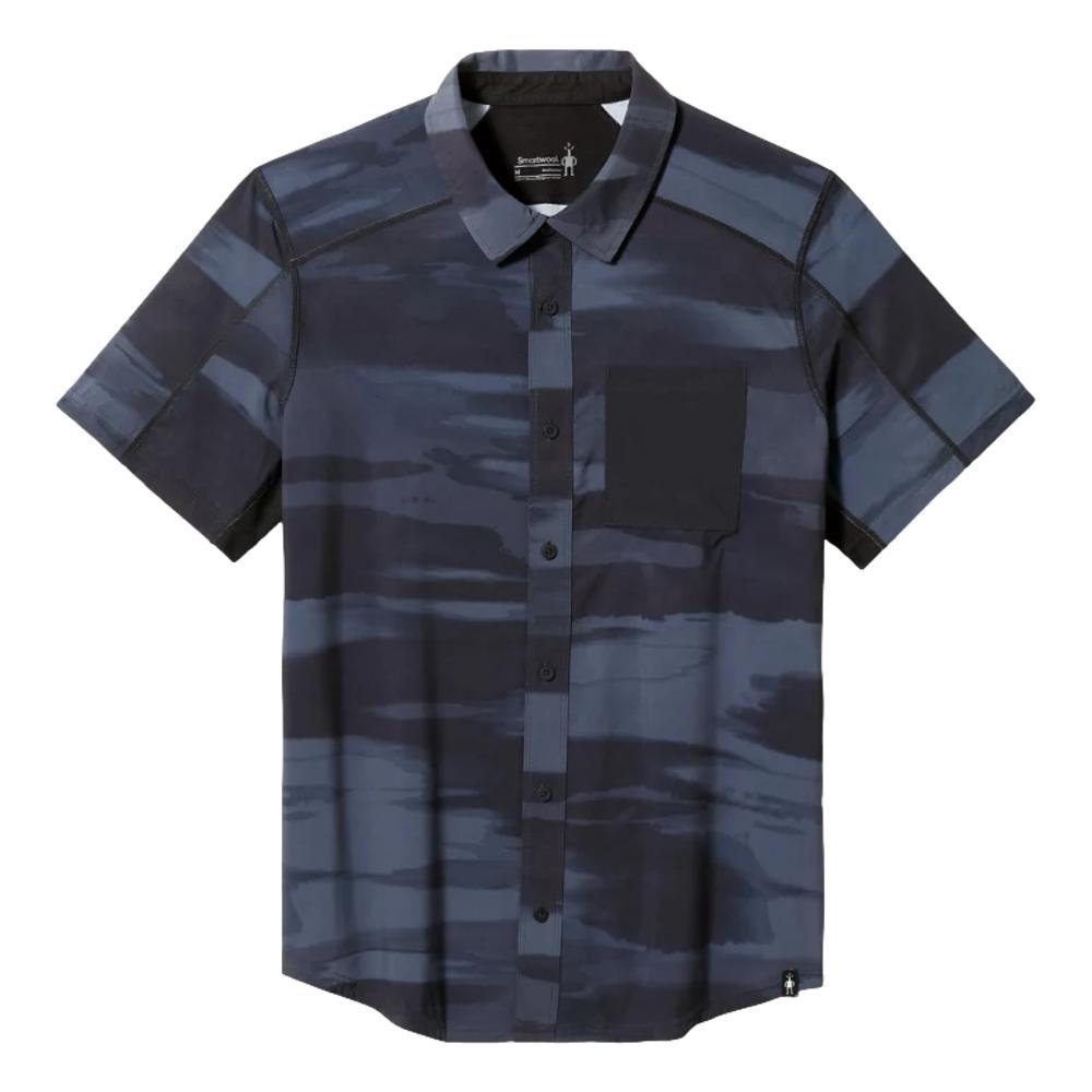 Smartwool Men's Printed Short Sleeve Button Down Shirt BLACKH_L54