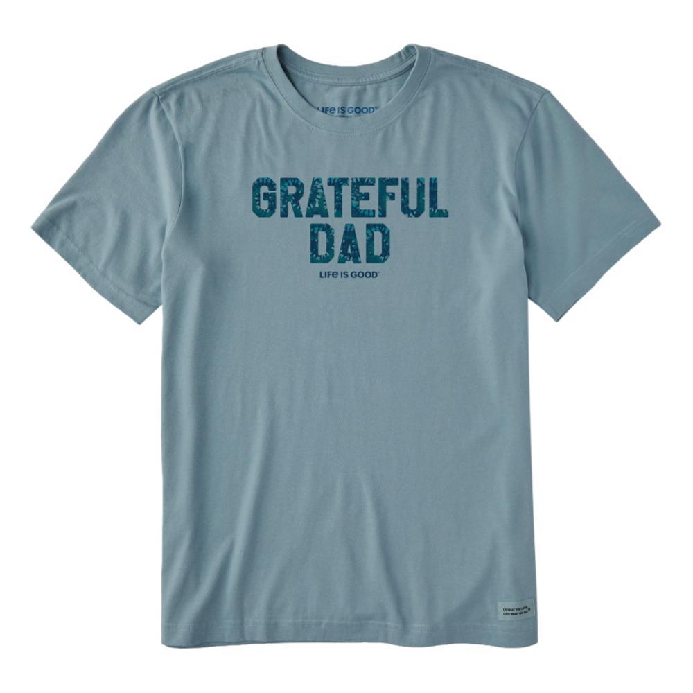 Life is Good Men's Grateful Dad Tie Dye Crusher Tee SMOKYBLUE