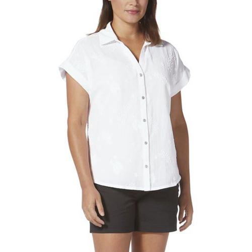 Royal Robbins Women's Oasis Short Sleeve Shirt White_010