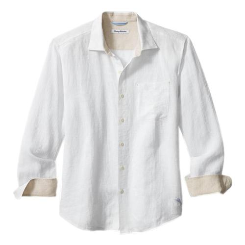 Tommy Bahama Men's Ventana Plaid Linen Shirt White_33