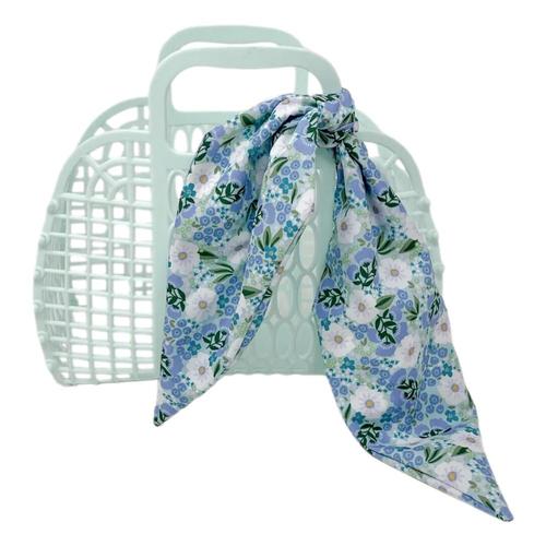 The Darling Effect So Jelly Basket with Sweet Meadow Scarf Aqua