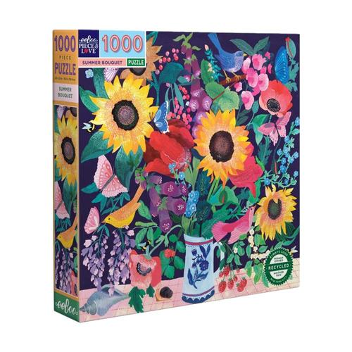 eeBoo Summer Bouquet 1000 Piece Jigsaw Puzzle