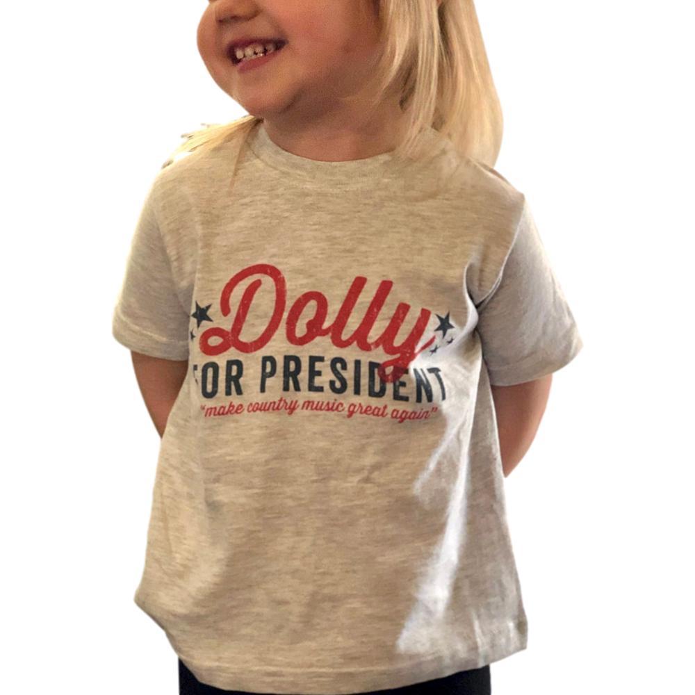 Southern Fried Design Toddlers Dolly for President T-Shirt HTHRWHITE
