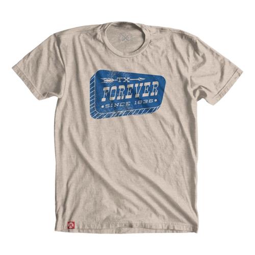 Tumbleweed TexStyles Unisex Texas Forever Sign T-Shirt Heathertan