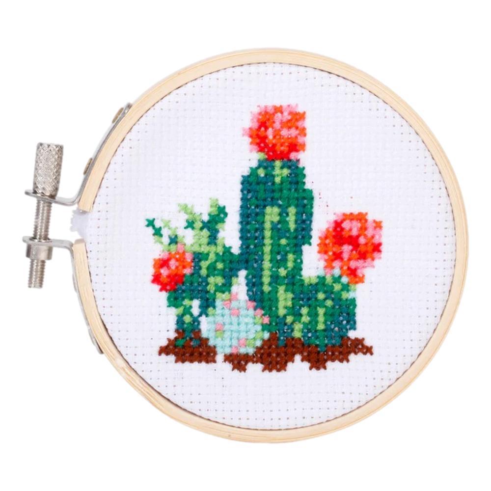  Kikkerland Mini Cross Stitch Embroidery Kit - Cactus