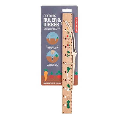 Kikkerland Seeding Ruler & Dibber
