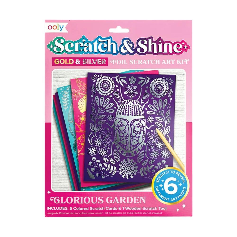  Ooly Scratch And Shine Foil Scratch Art Kit - Glorius Garden