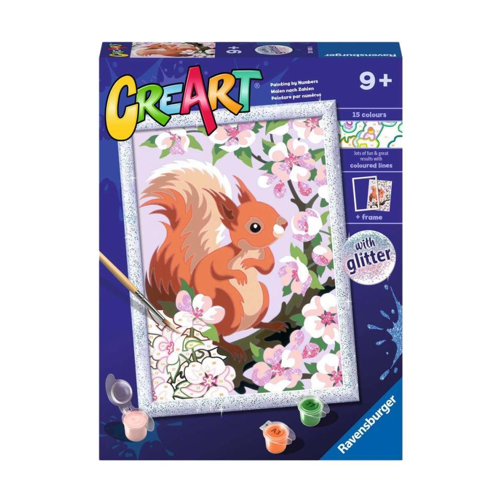  Ravensburger Spring Squirrel Paint- By- Numbers Kit