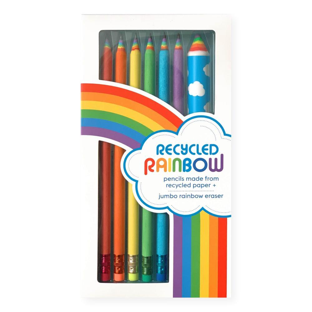  Snifty Recycled Rainbow Pencils & Eraser Set