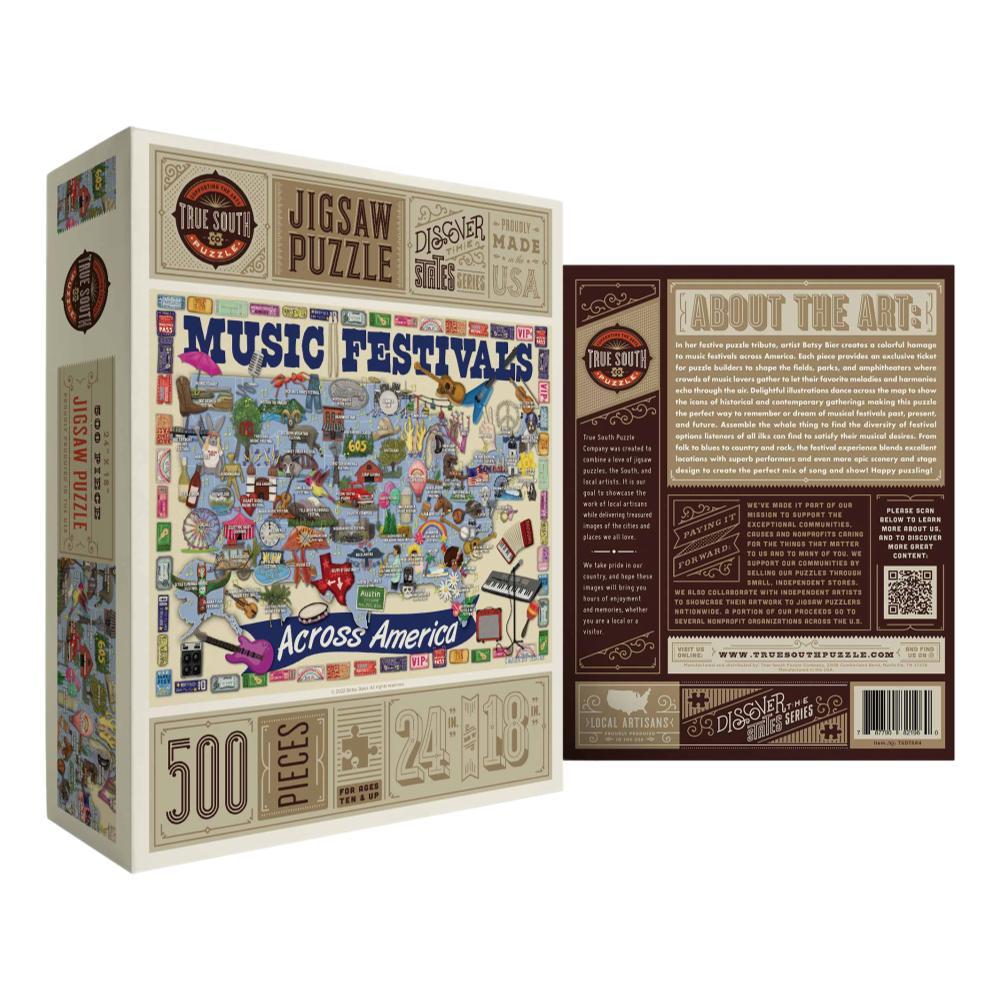  True South Music Festivals Across America 500 Piece Jigsaw Puzzle