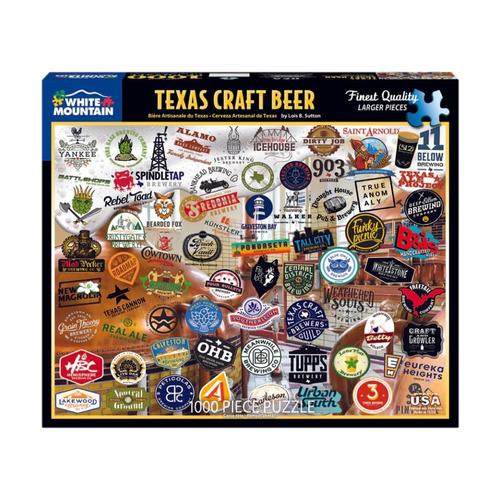 White Mountain Puzzles Texas Craft Beer 1000 Piece Jigsaw Puzzle