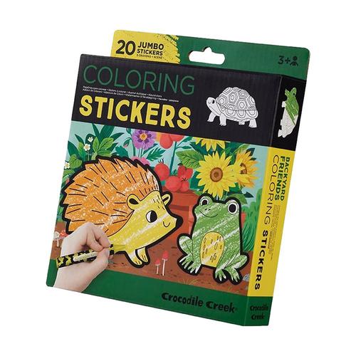 Crocodile Creek Coloring Sticker Set - Backyard Friends