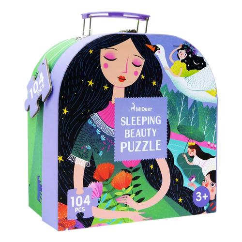 mideer Sleeping Beauty Portable 104 Piece Jigsaw Puzzle Box