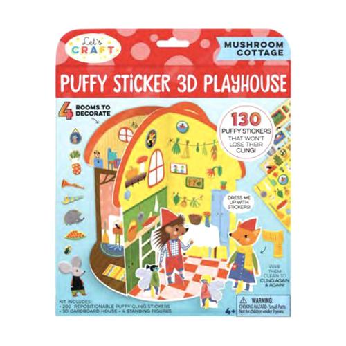 Bright Stripes Puffy Sticker 3D Playhouse - Mushroom Cottage Mushroomcottage