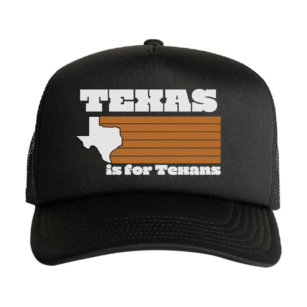 Natural Tribute Texas Is For Texans Trucker Hat BLACK