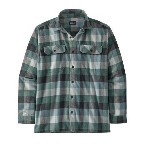 Patagonia Men's Long-Sleeved Organic Cotton Midweight Fjord Flannel Shirt Green_gdnu