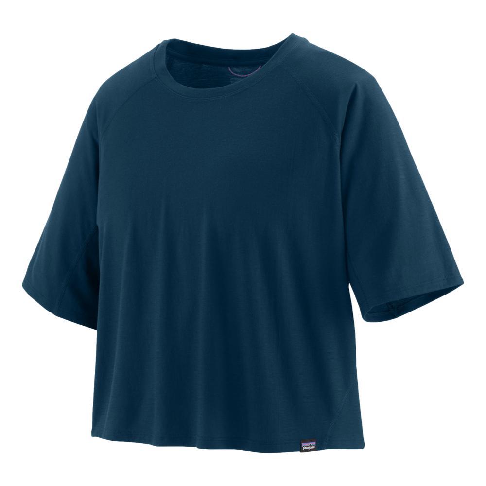 Patagonia Women's Short-Sleeved Capilene Cool Trail Cropped Shirt LBLUE_LMBE