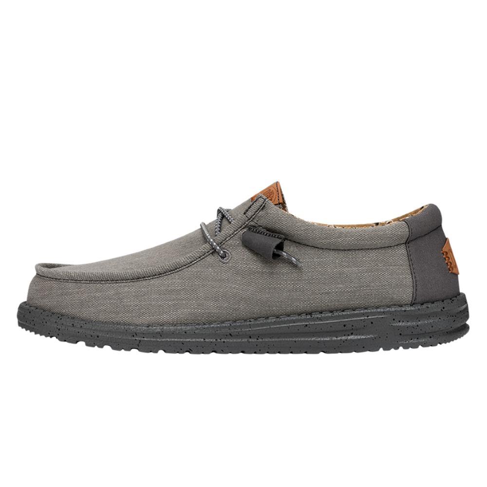 Hey Dude Men's Wally Washed Canvas Shoes CHARCOAL