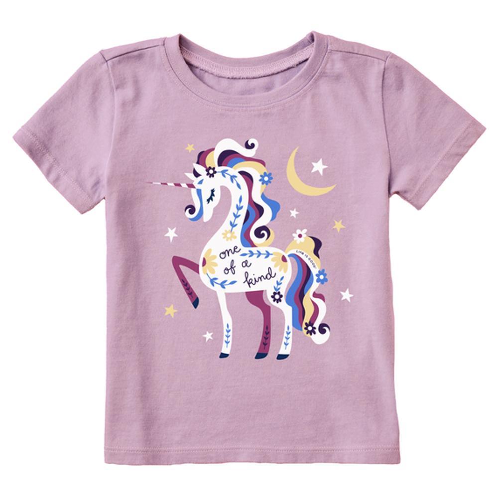 Life is Good Toddler One of a Kind Unicorn Crusher Tee VIOLTPURP