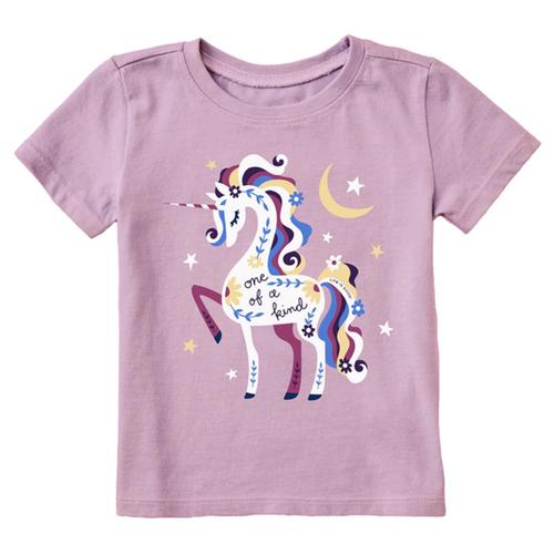 Life is Good Toddler One of a Kind Unicorn Crusher Tee Violtpurp