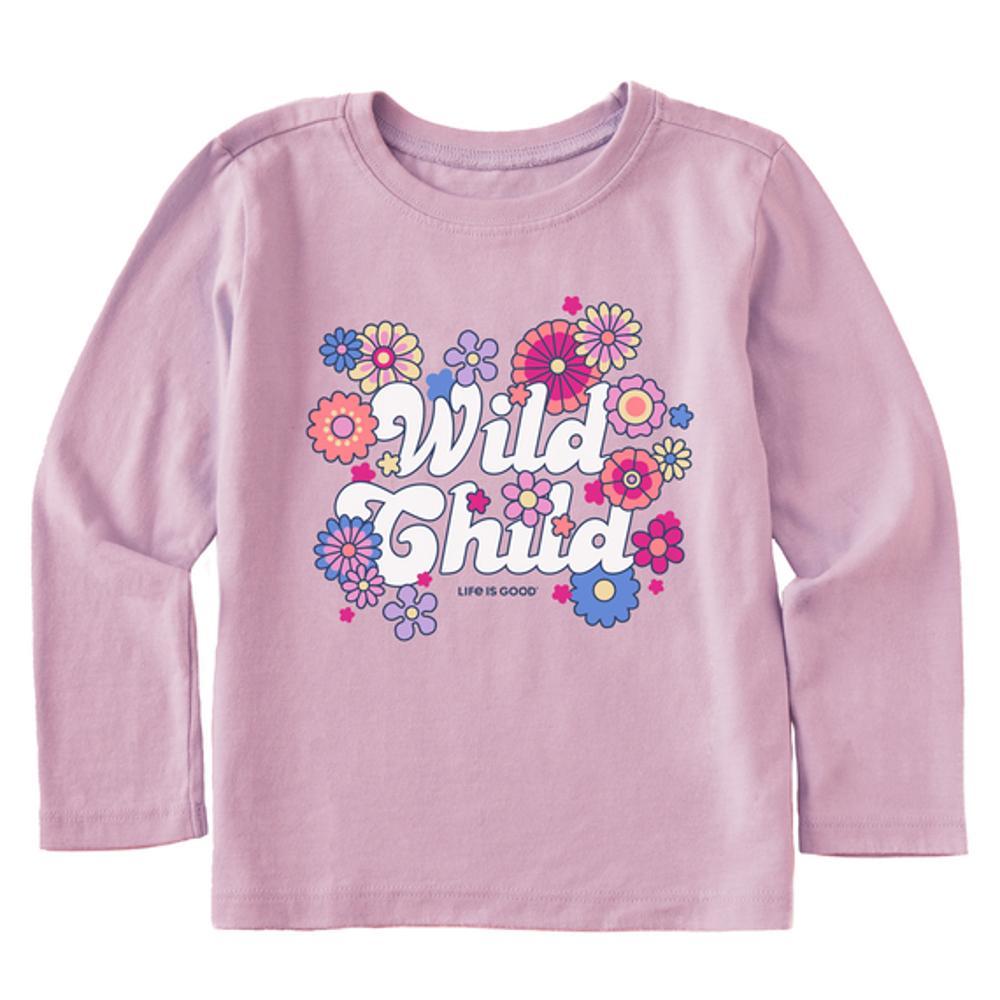 Life is Good Toddler Hippy Wild Child Long Sleeve Crusher Tee VIOLTPURP