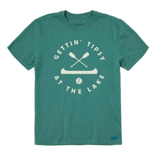 Life is Good Men's Tipsy at the Lake Crusher Tee Sprucegreen
