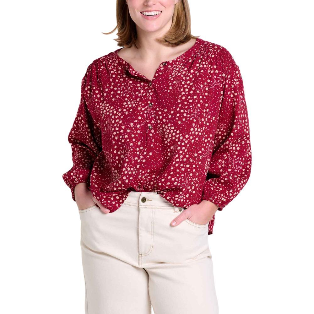 Toad&Co Women's Manzana Long Sleeve Peasant Top BERRY_610