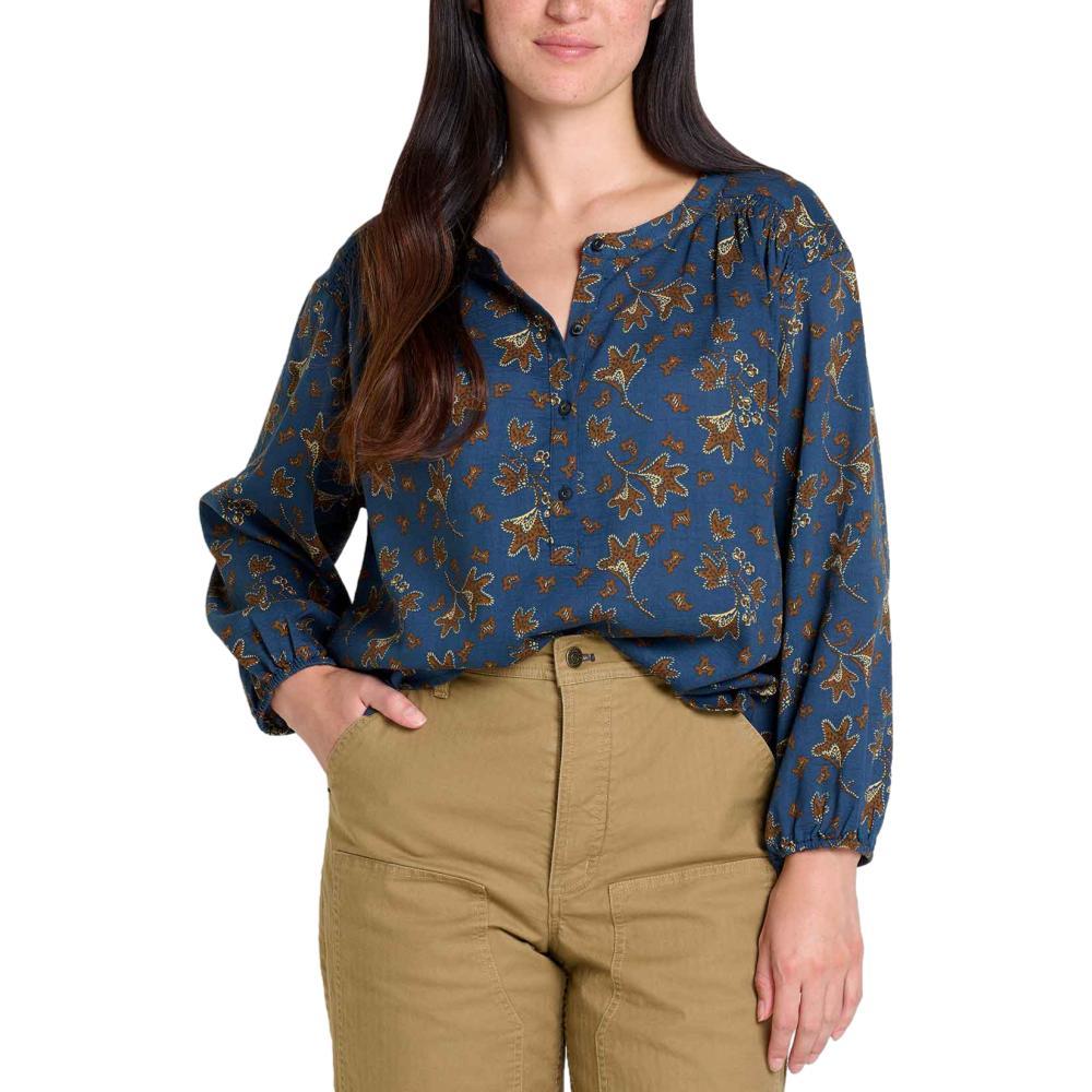 Toad&Co Women's Manzana Long Sleeve Peasant Top MIDNIG_971