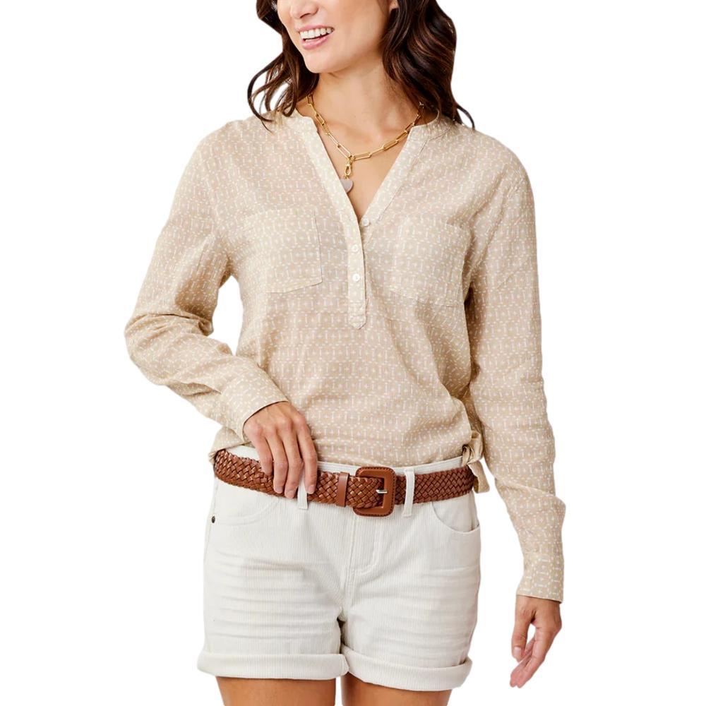 Carve Designs Women's Dylan Gauze Shirt KHAKIG_277