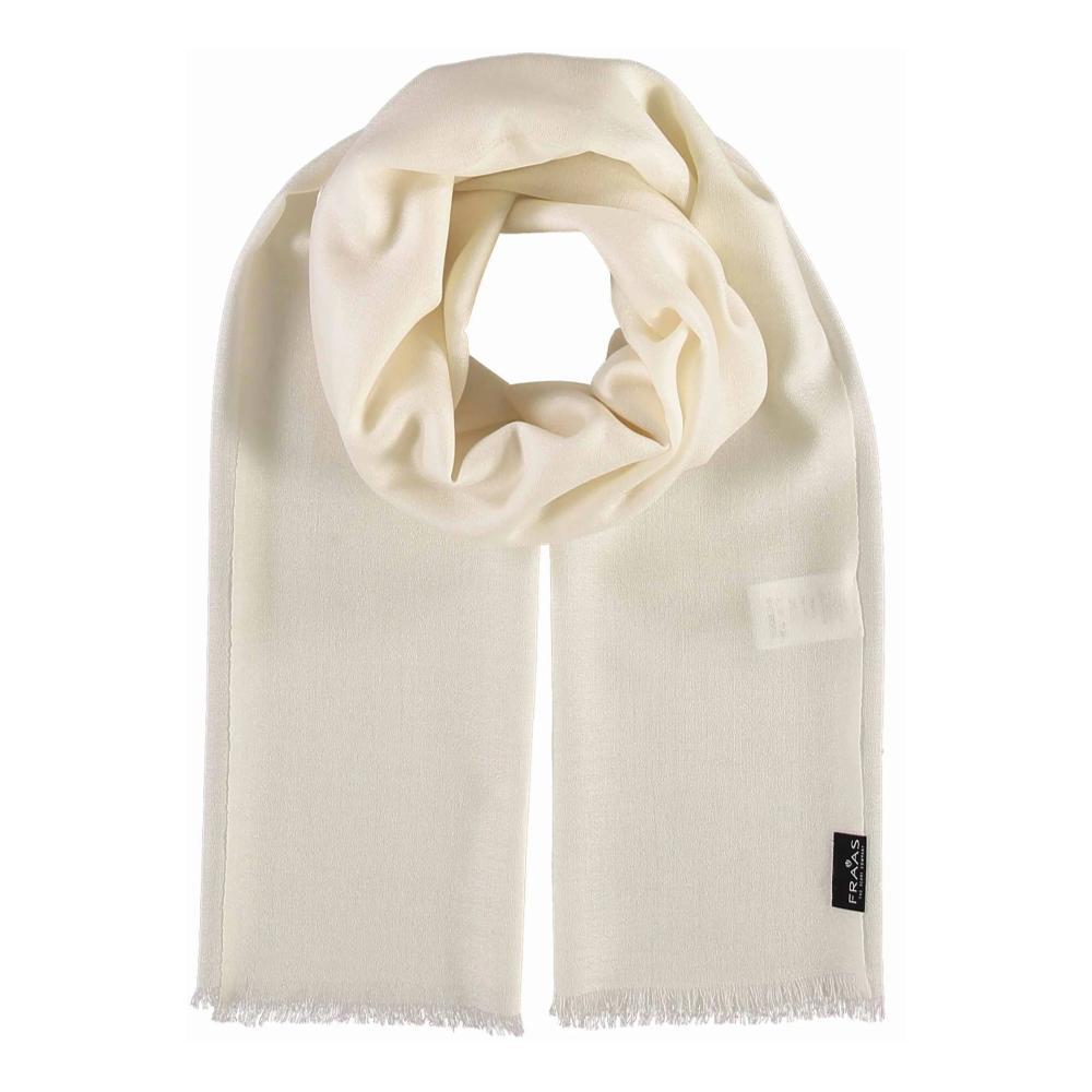 V. Fraas Timeless Lightweight Solid Wool Evening Scarf OFFWHI_010