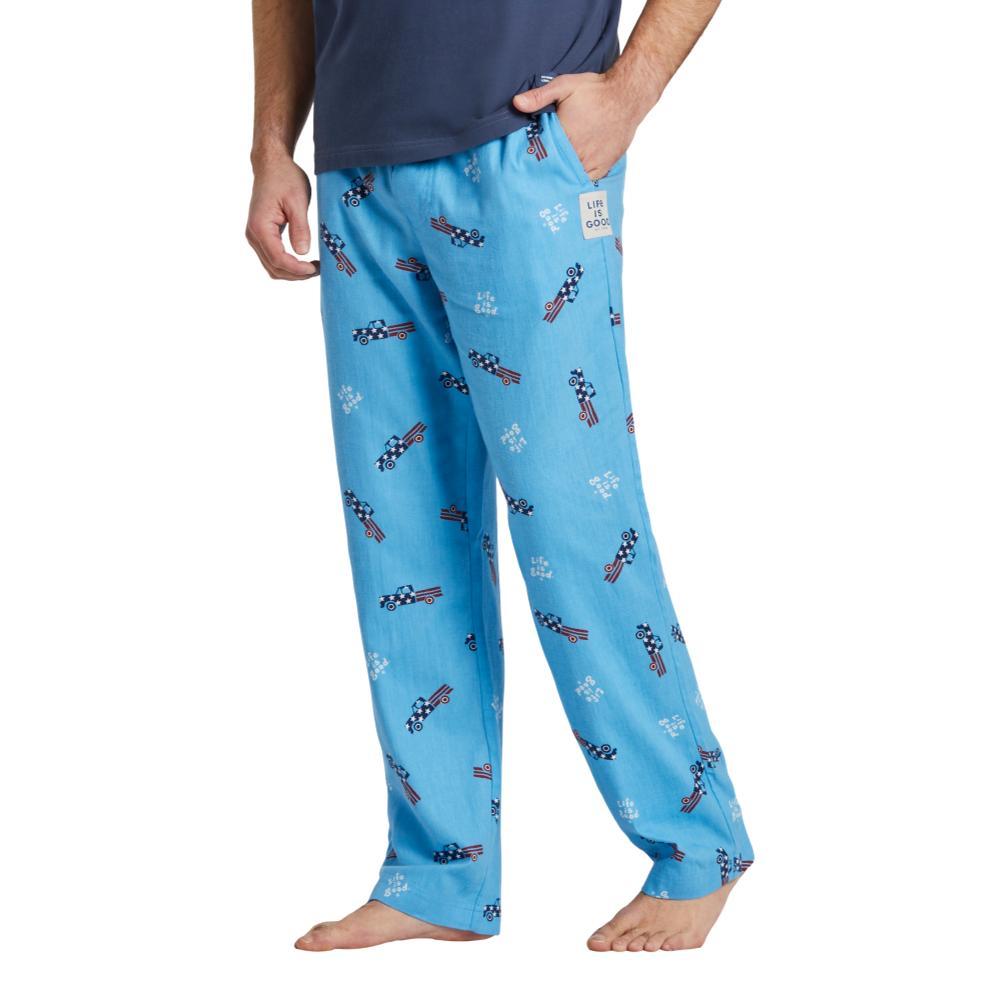 Life is Good Men's Vintage USA Truck Pattern Classic Sleep Pants BLUE_TRUCK