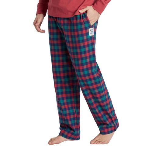Life is Good Men's Holiday Red Check Classic Sleep Pants Fred_plaid