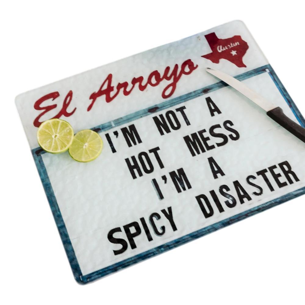 El Arroyo Large Tempered Glass Cutting Board - Spicy Disaster