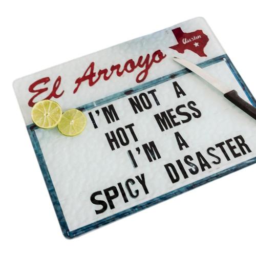 El Arroyo Large Tempered Glass Cutting Board - Spicy Disaster