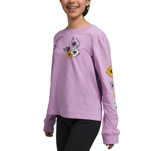 The North Face Girls Long Sleeve Graphic Tee Lupurple_hcp