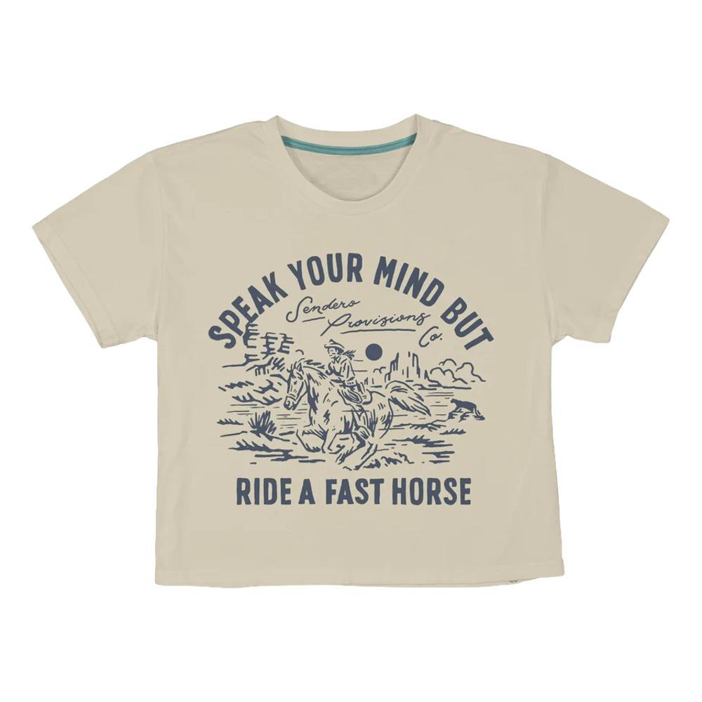 Sendero Provisions Co. Women's Fast Horse Crop T-Shirt SAND