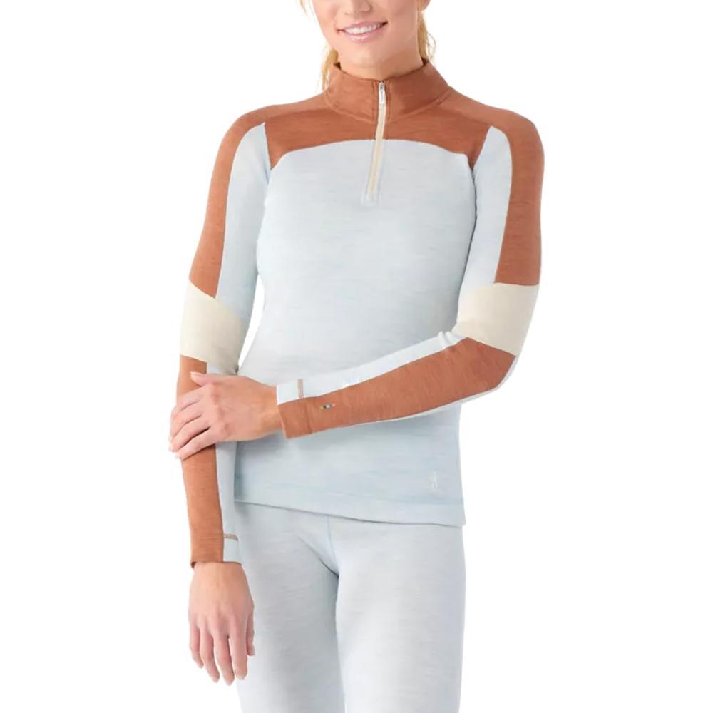 Smartwool Women's Classic Thermal Merino Base Layer Colorblock 1/4 Zip WINTRSKY_M06