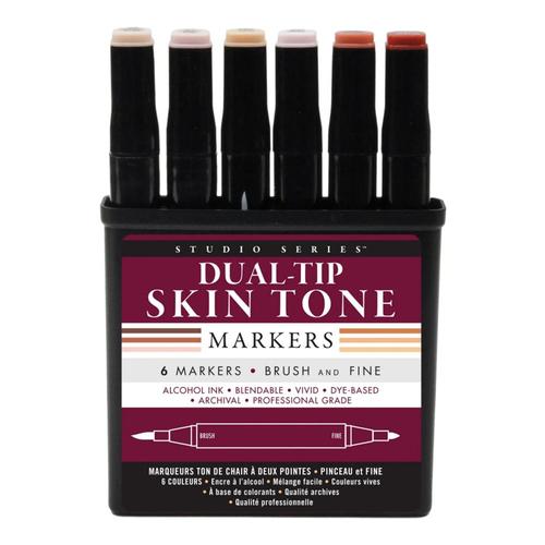 Studio Series Set of 6 Professional Skin Tone Alcohol Markers Skintone
