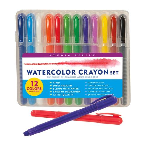 Studio Series Set of 12 Watercolor Crayon Set 12pc