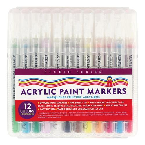 Studio Series Set of 12 Acrylic Paint Markers 12pc