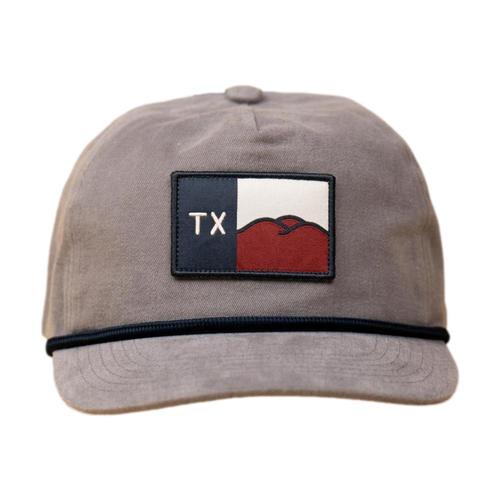 THC Provisions Hill Country Flag Guadalupe Snapback Hat Slategrey