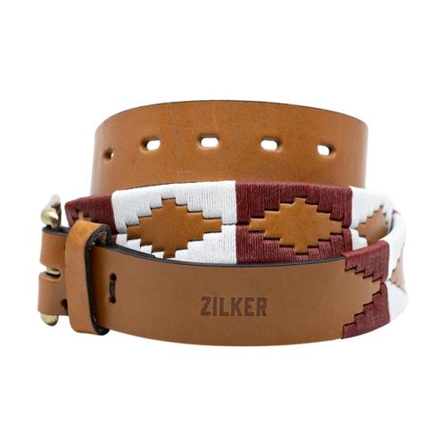 Zilker Belts Big Bend Belt Maroon/Wht