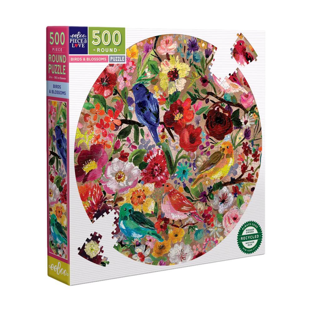  Eeboo Birds & Blossoms 500 Piece Round Jigsaw Puzzle
