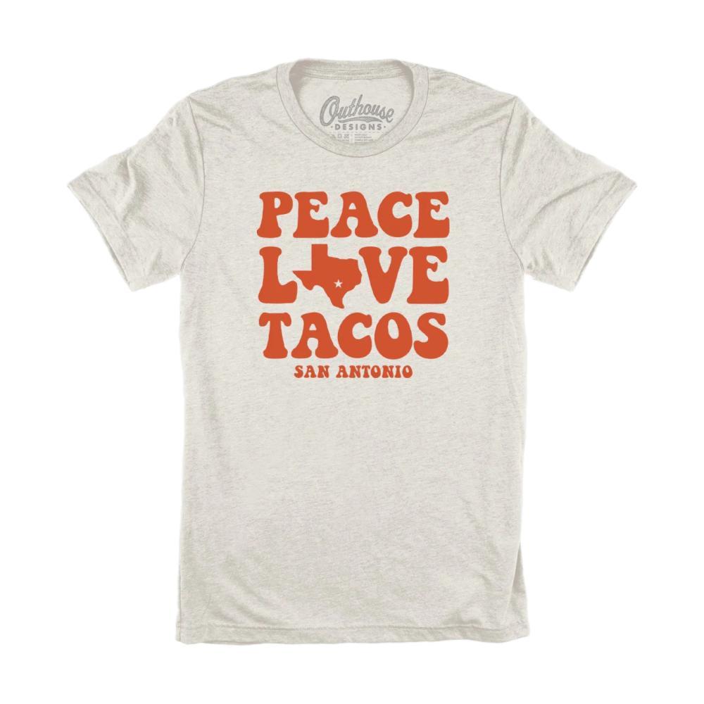Outhouse Designs Peace Love Tacos SA Tee OATMEAL