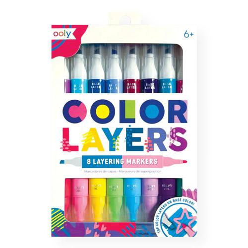 OOLY Color Layers Double Ended Layering Markers - Set of 8