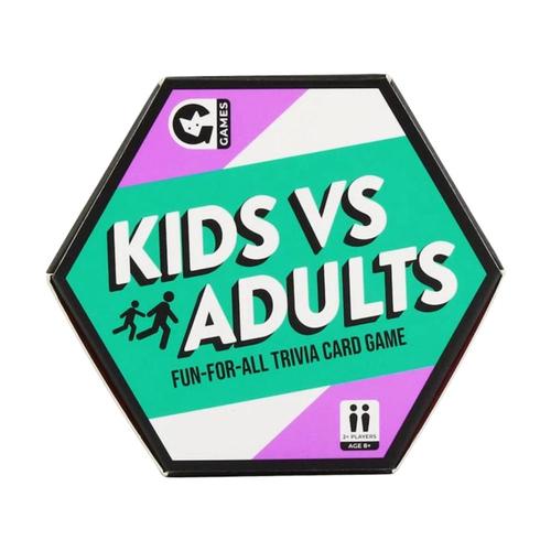 Ginger Fox Kids vs Adults Fun-For-All Trivia Card Game .