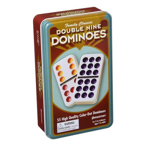 Pressman Dominoes Double 9 Tin .
